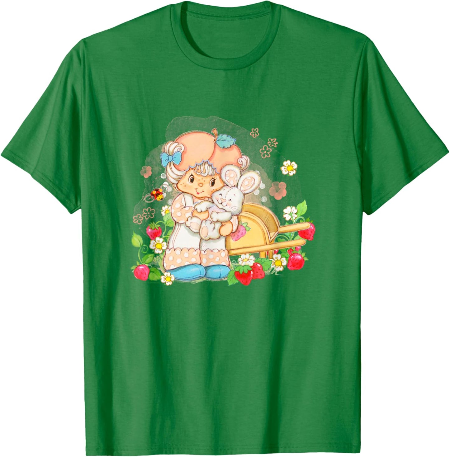 Strawberry Shortcake Apricot An Hopsalot Hug Cute Big Logo T-Shirt - T-Shirt | Irish Green