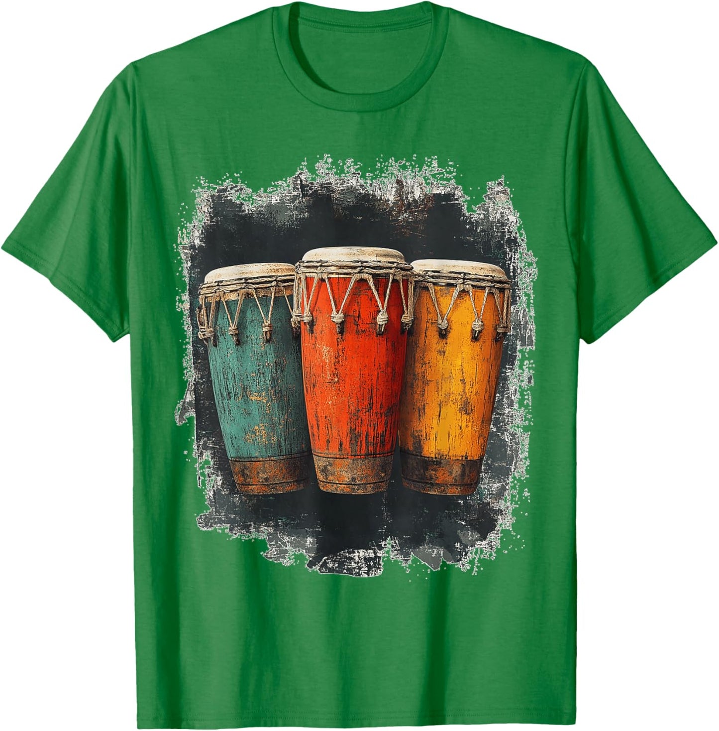 Congas Music Instrument Graphic Art Congas T-Shirt - T-Shirt | Irish Green