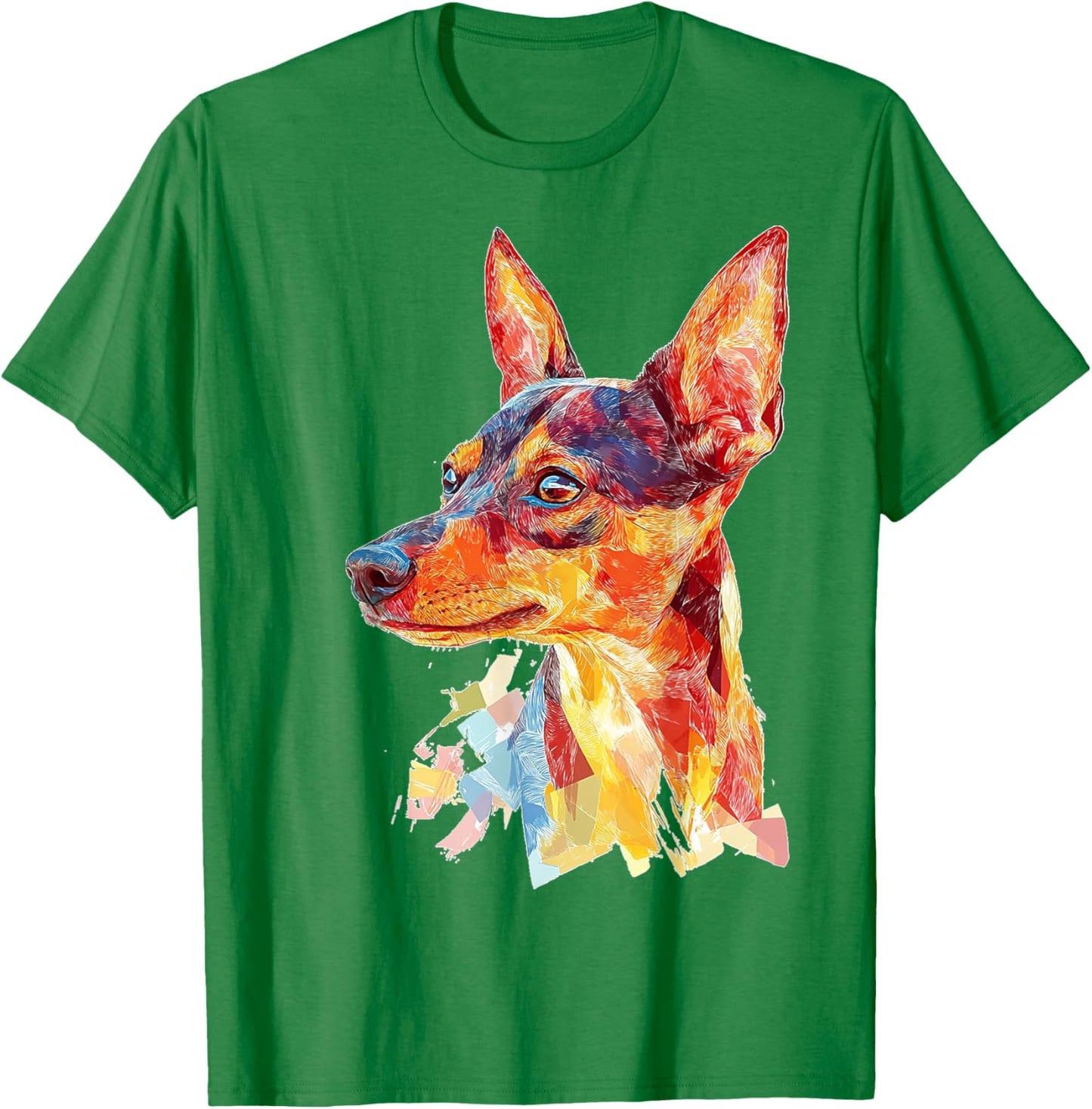 Miniature Pinscher Dog Pet Colorful Miniature Pinscher Women Kids T-Shirt - T-Shirt | Irish Green