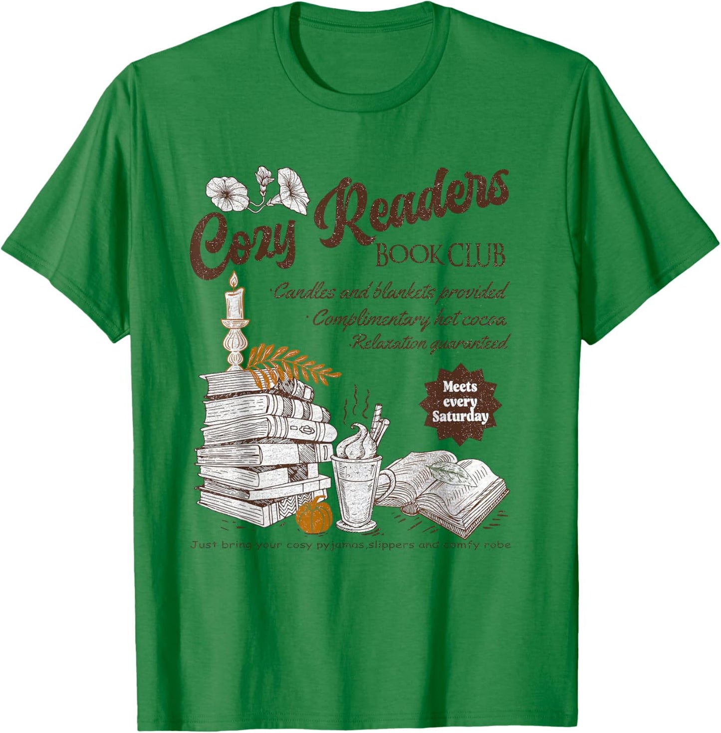 Cozy Readers Book Club Cozy Girl Book Club T-Shirt - T-Shirt | Irish Green