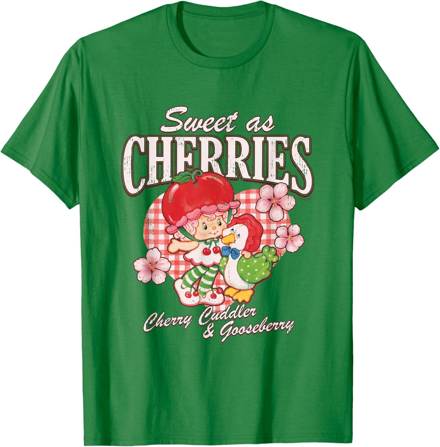 Strawberry Shortcake Sweet As Cherries Cherry & Gooseberry T-Shirt - T-Shirt | Irish Green