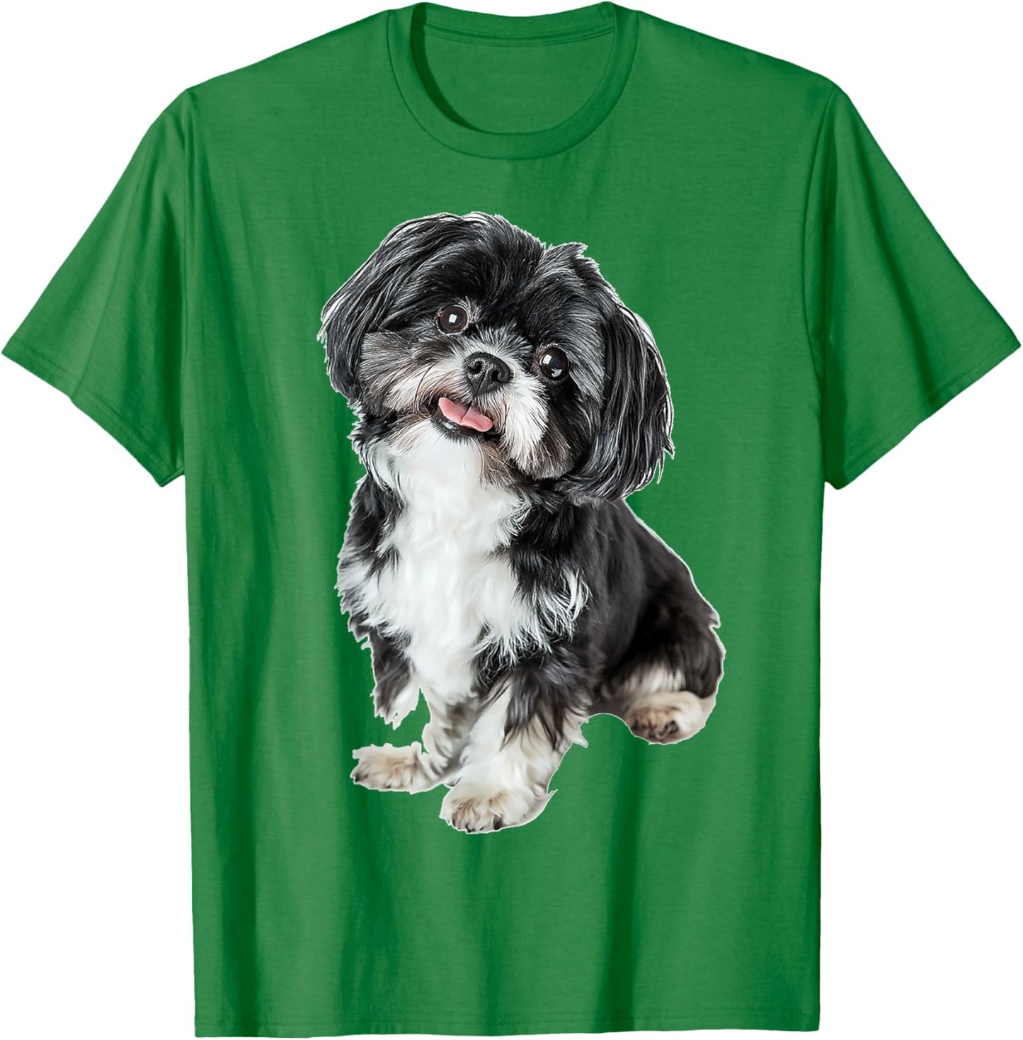 Shih Tzu Dog Motif Pet Artwork Shih Tzu Men Women Kids T-Shirt - T-Shirt | Irish Green