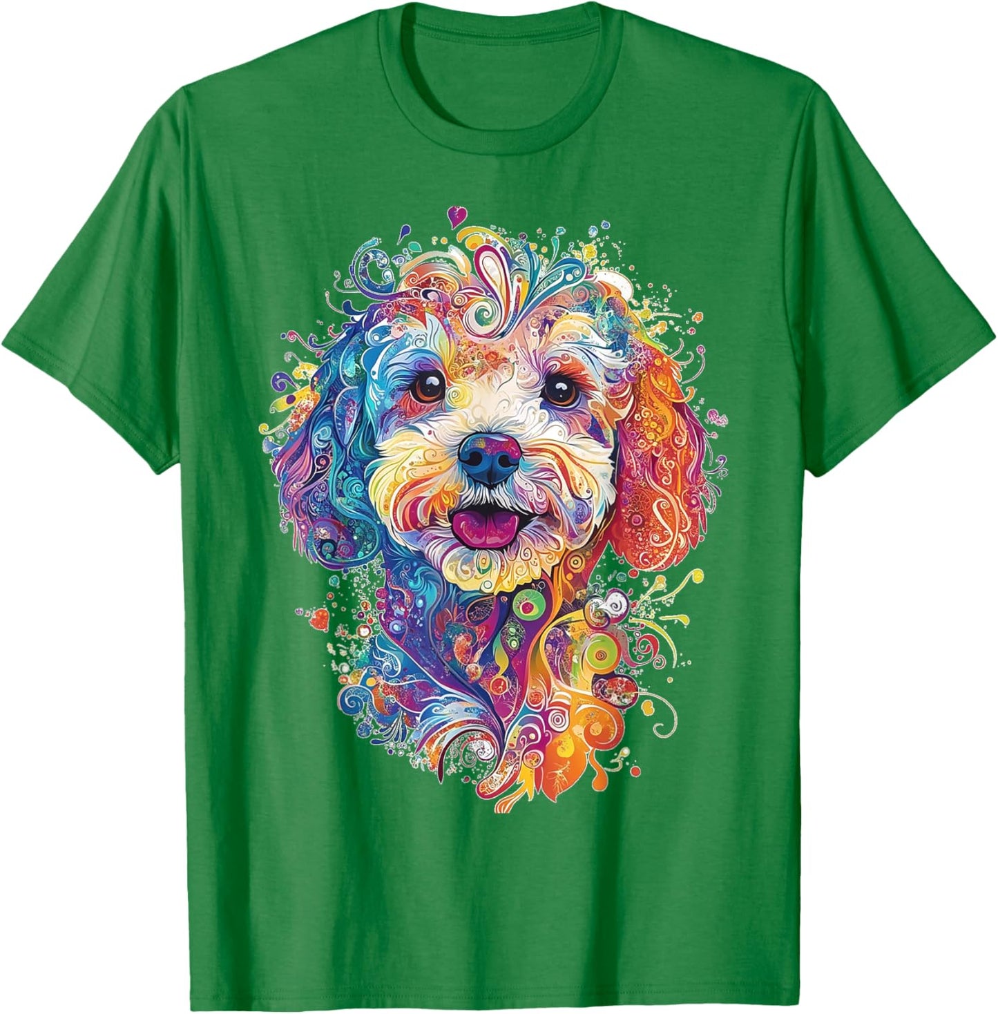 Maltipoo Dog Graphic Pet Art Mandala Maltipoo T-Shirt - T-Shirt | Irish Green