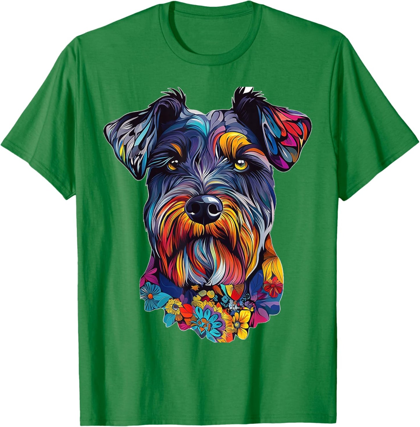 Bouvier Des Flandres Dog Motif Pet Art T-Shirt - T-Shirt | Irish Green