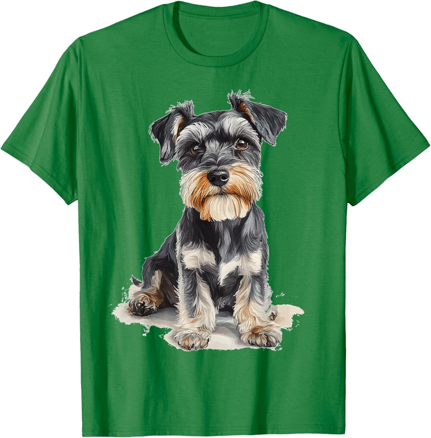 Miniature Schnauzer Dog Motif Pet Miniature Schnauzer Men Women Kids T-Shirt - T-Shirt | Irish Green