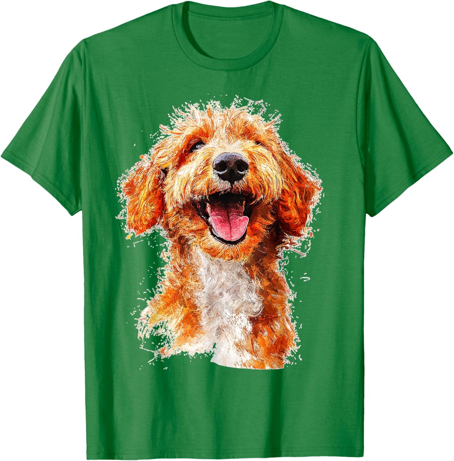 Labradoodle Dog Motif Pet Artwork Labradoodle Men Women Kids T-Shirt - T-Shirt | Irish Green
