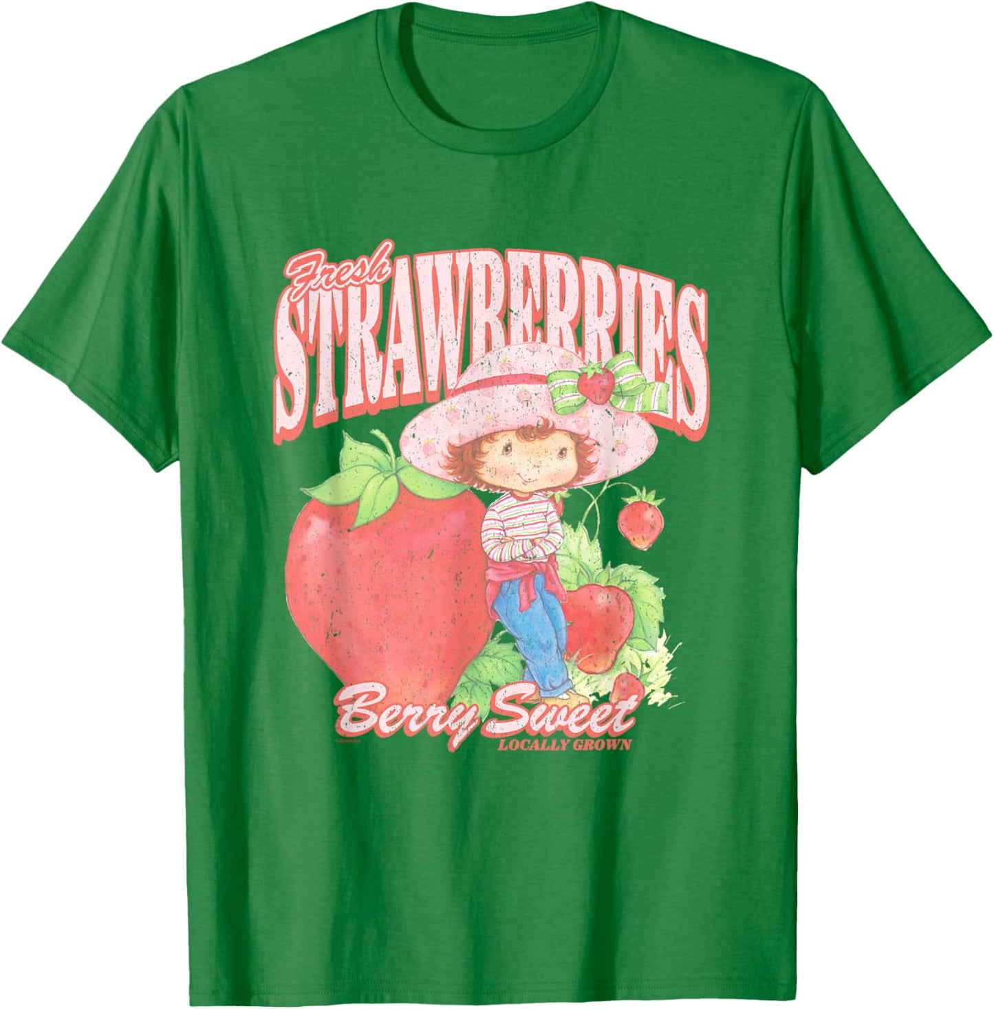 Strawberry Shortcake Fresh Strawberries Berry Sweet Retro T-Shirt - T-Shirt | Irish Green