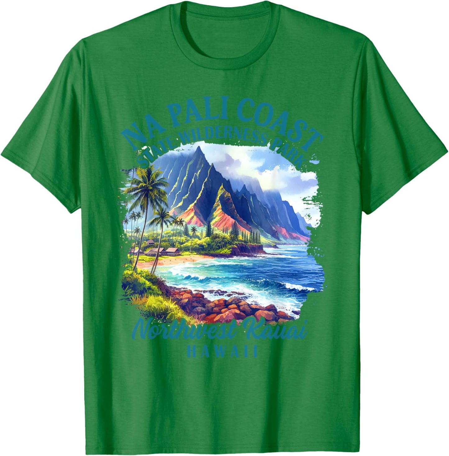 Na Pali Coast State Wilderness Park Traveling Trip Hawaii T-Shirt - T-Shirt | Irish Green