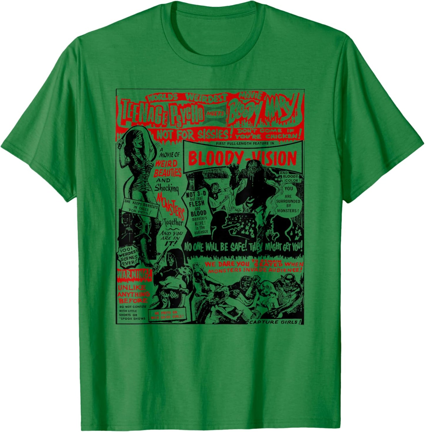 Vintage Halloween Slasher Horror Movie T-Shirt - T-Shirt | Irish Green