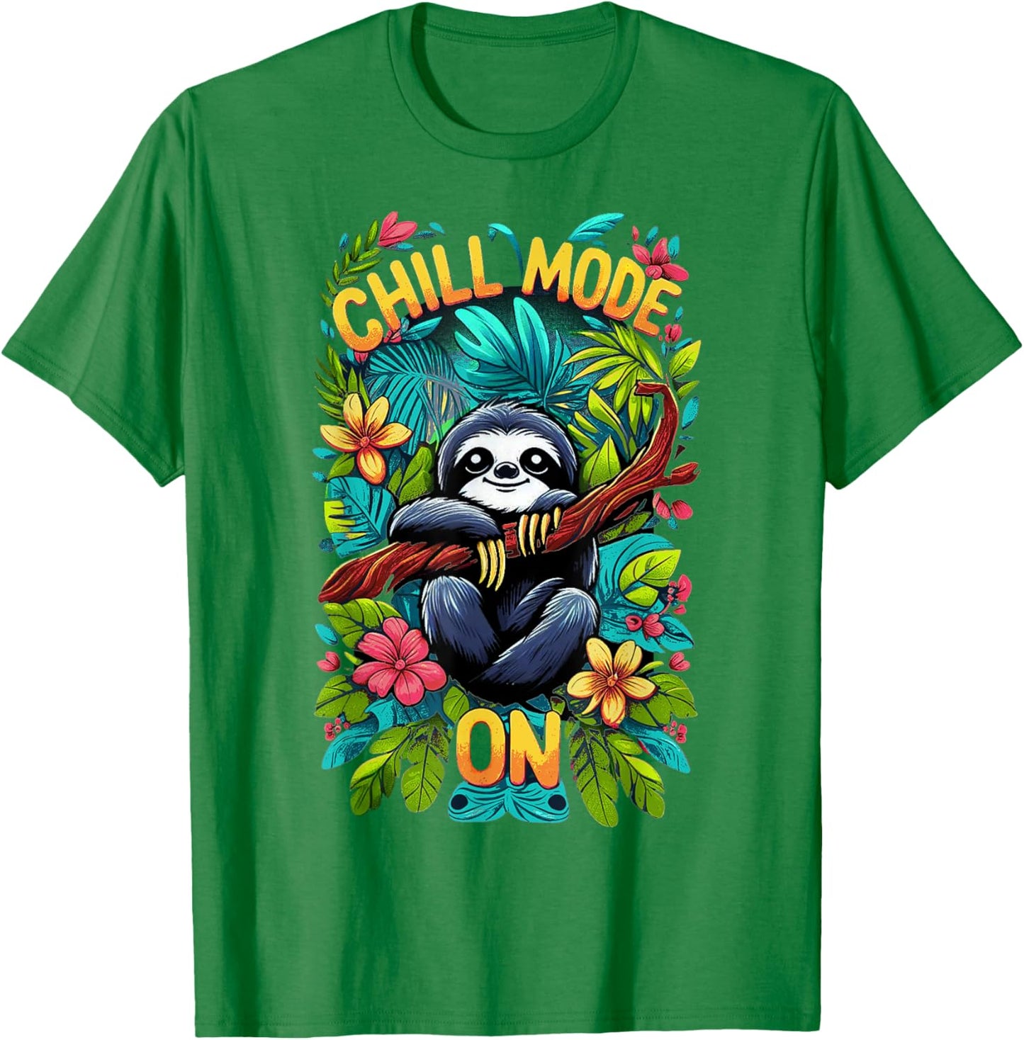 1000 Cute Vintage , White, Small, Short Sleeve, Cartoon, Koala Bear, Cute, Vintage, Chill Mode On T-Shirt - T-Shirt | Irish Green
