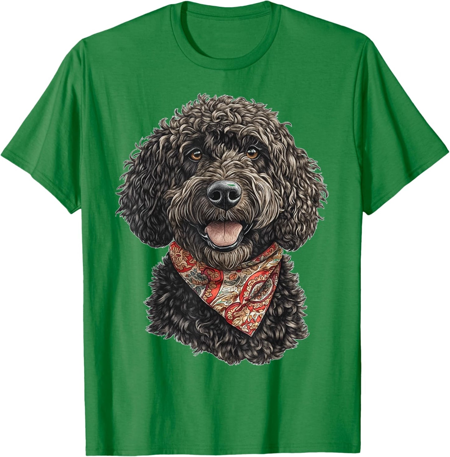 Labradoodle Dog Motif Pet Art Labradoodle T-Shirt - T-Shirt | Irish Green