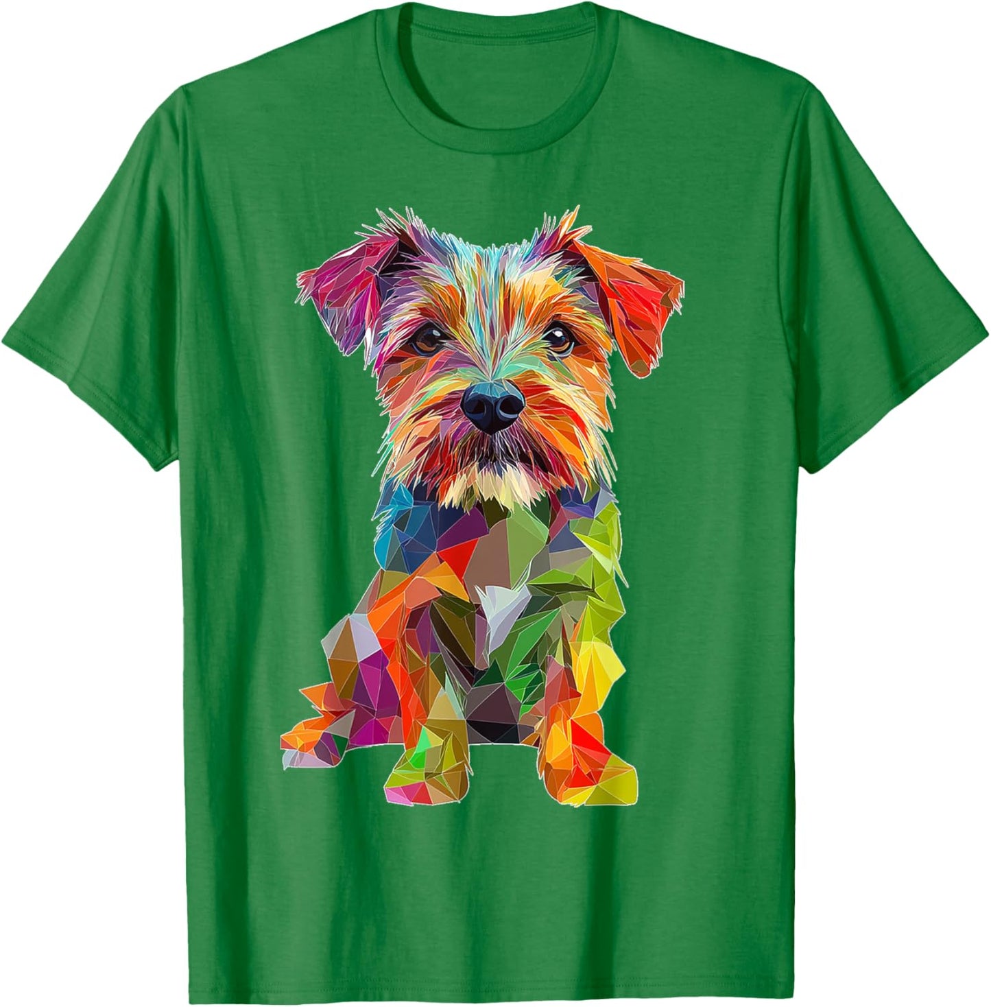 Norfolk Terrier Dog Pet Artwork Colorful Norfolk Terrier Men Women Kids T-Shirt - T-Shirt | Irish Green