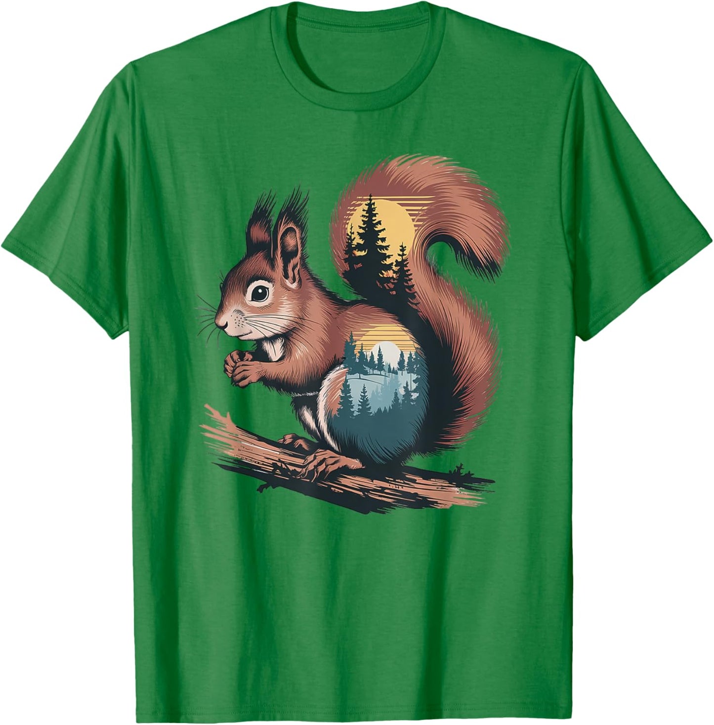 Squirrel Hunting Hiking Outdoor Camping Forest Men Women T-Shirt - T-Shirt | Irish Green