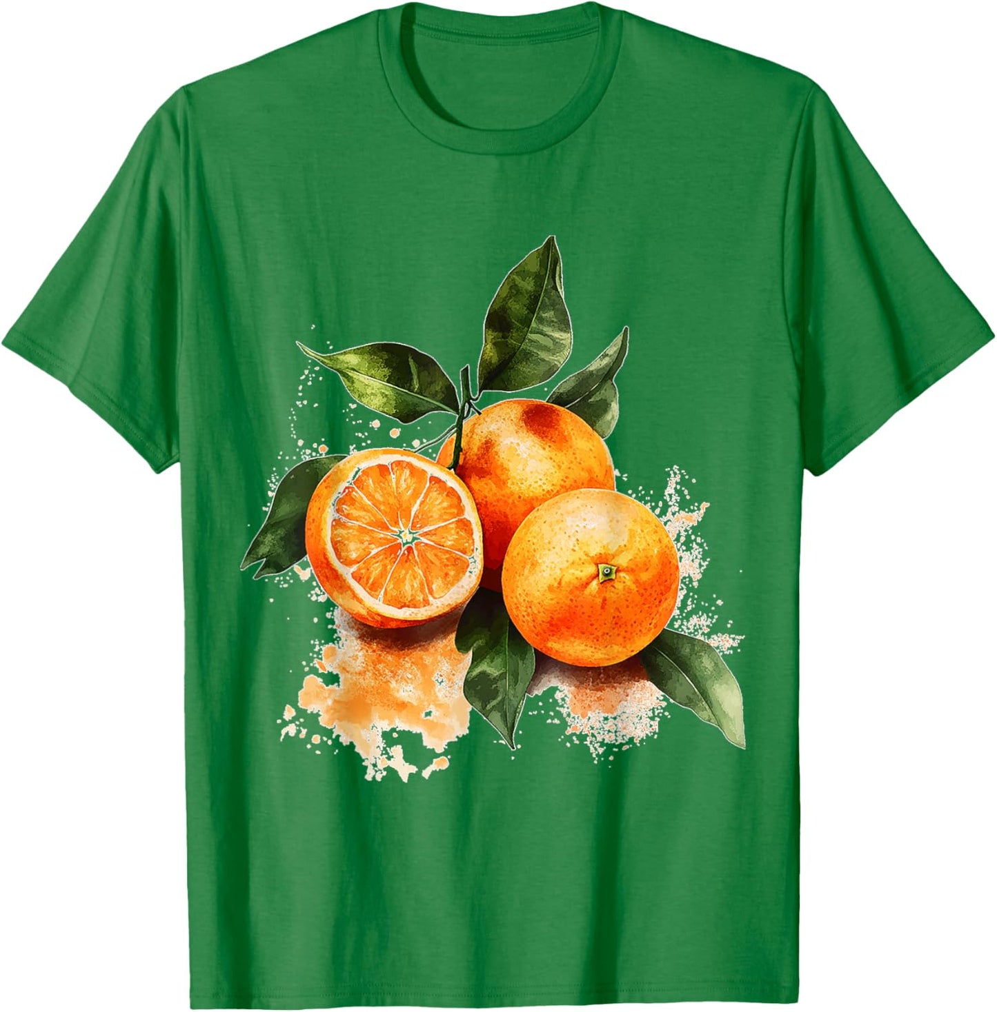 Oranges Fruit Motif Art Oranges T-Shirt - T-Shirt | Irish Green