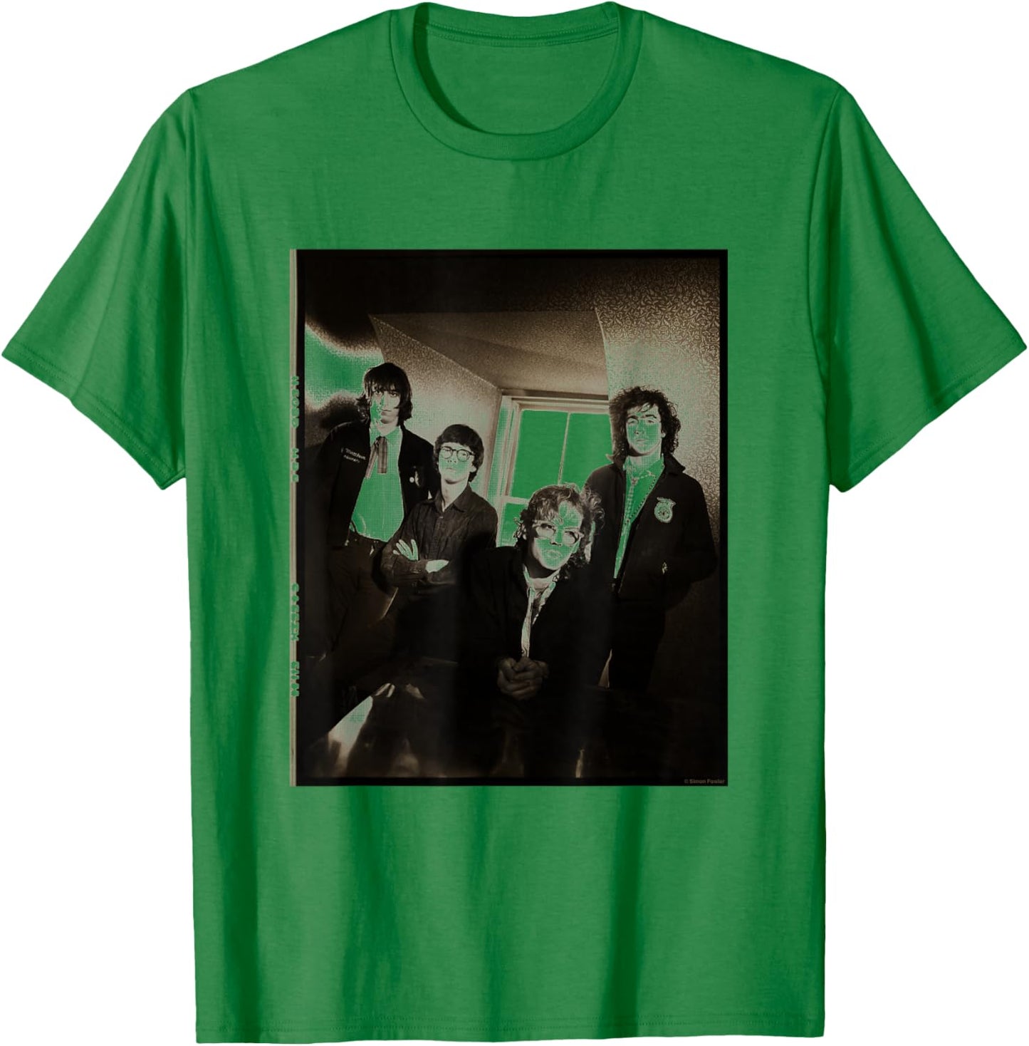 REM 1981 Band Photo By Simon Fowler T-Shirt - T-Shirt | Irish Green