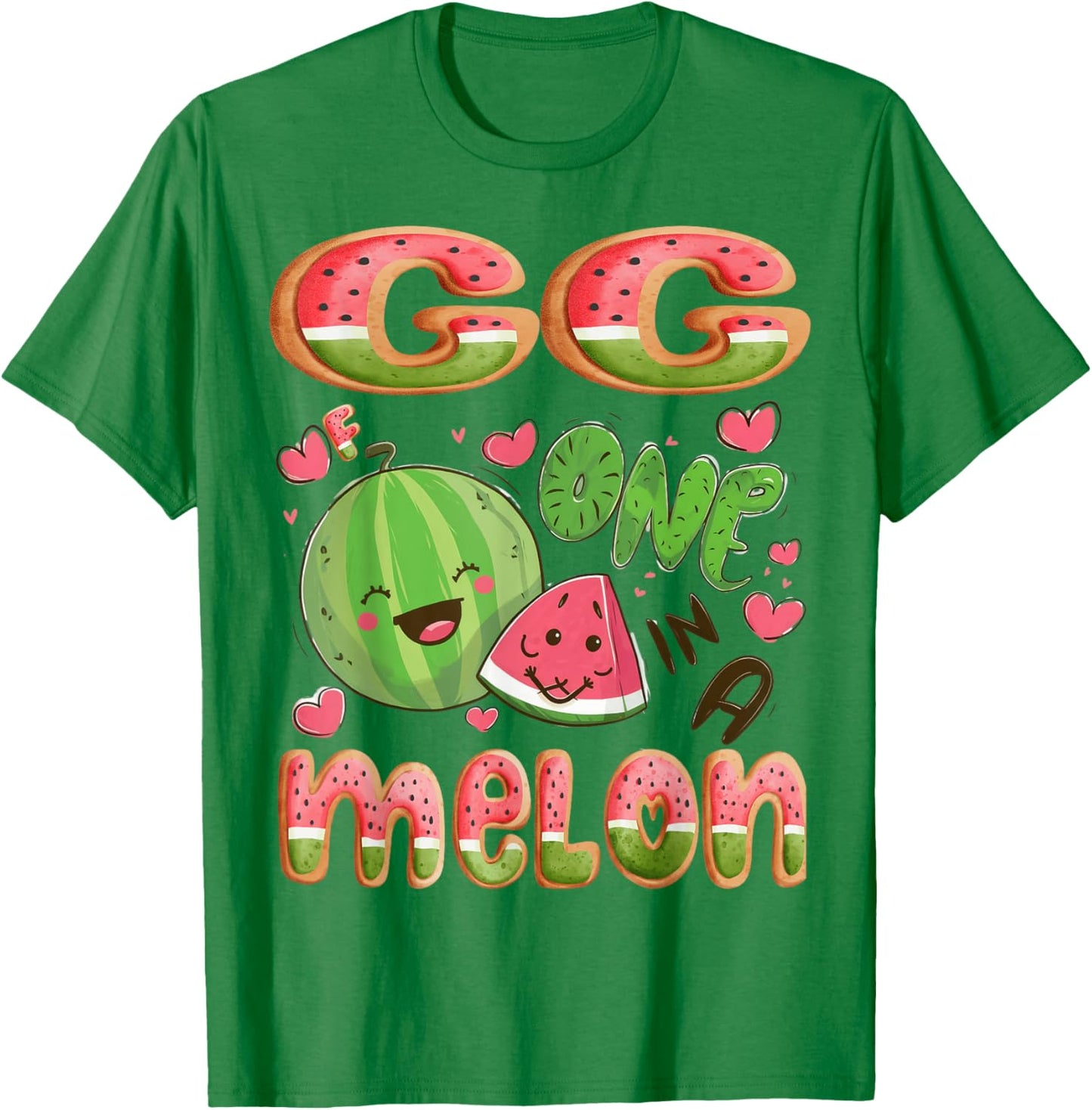 GG Of One In A Melon 1St Birthday Watermelon Bday Party T-Shirt - T-Shirt | Irish Green