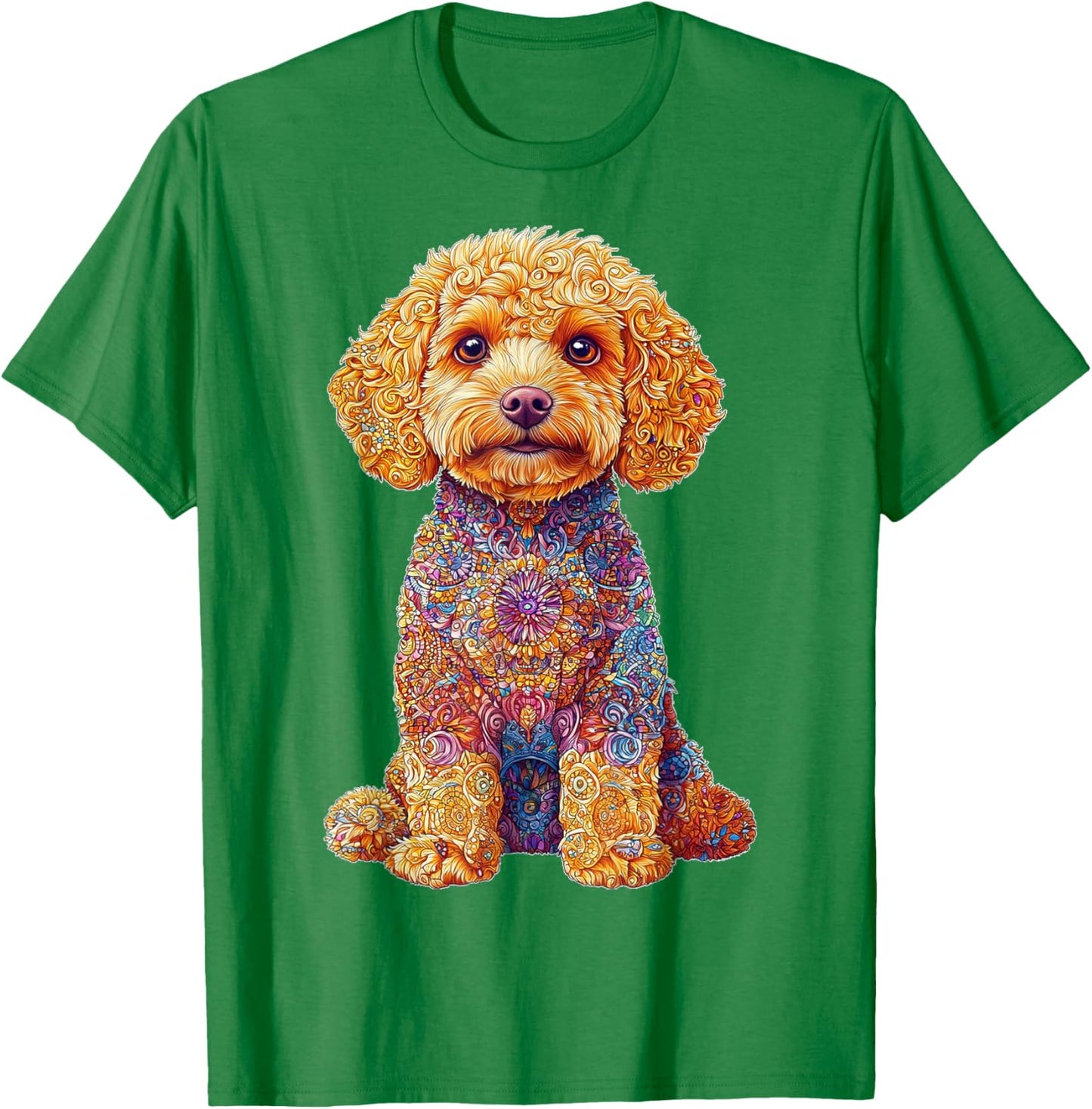 Maltipoo Dog Motif Pet Artwork Mandala Maltipoo T-Shirt - T-Shirt | Irish Green