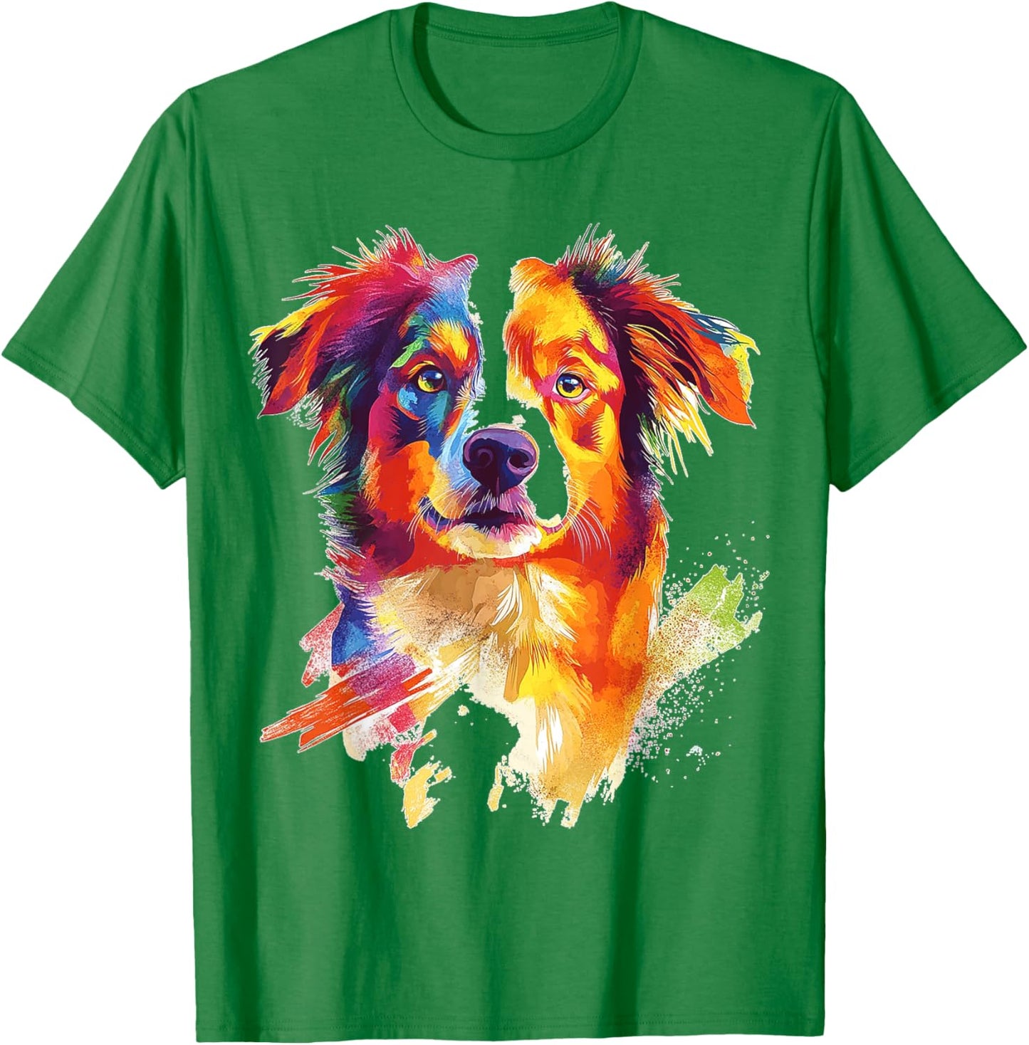 Nova Scotia Duck Tolling Retriever Dog Motif Pet Colorful Men Women Kids T-Shirt - T-Shirt | Irish Green