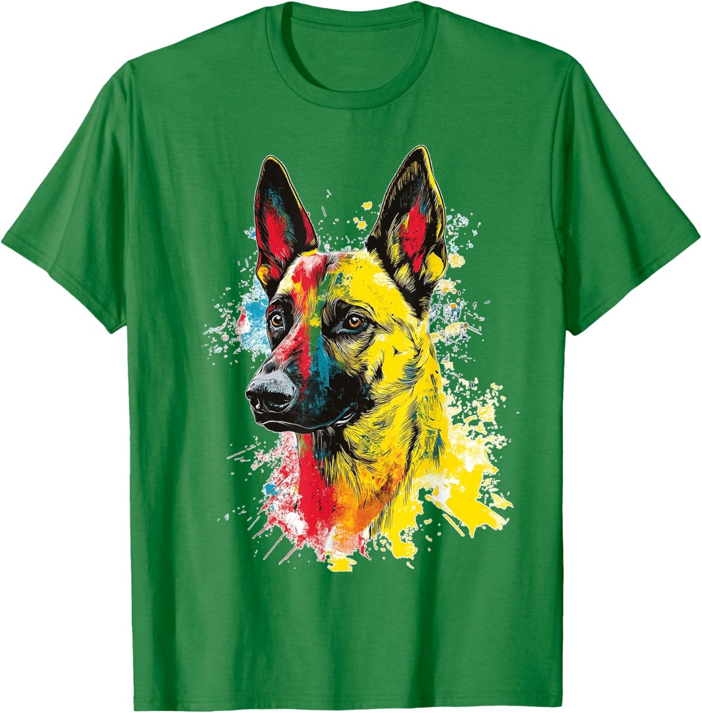 Belgian Malinois Dog Graphic Pet Art Belgian Malinois Women Kids T-Shirt - T-Shirt | Irish Green