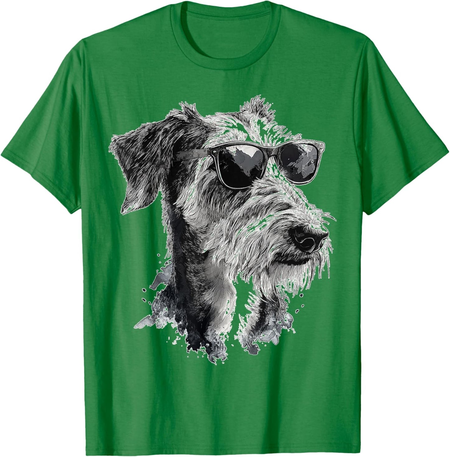 Irish Wolfhound Dog Pet Artwork Sunglasses Irish Wolfhound Women Kids T-Shirt - T-Shirt | Irish Green