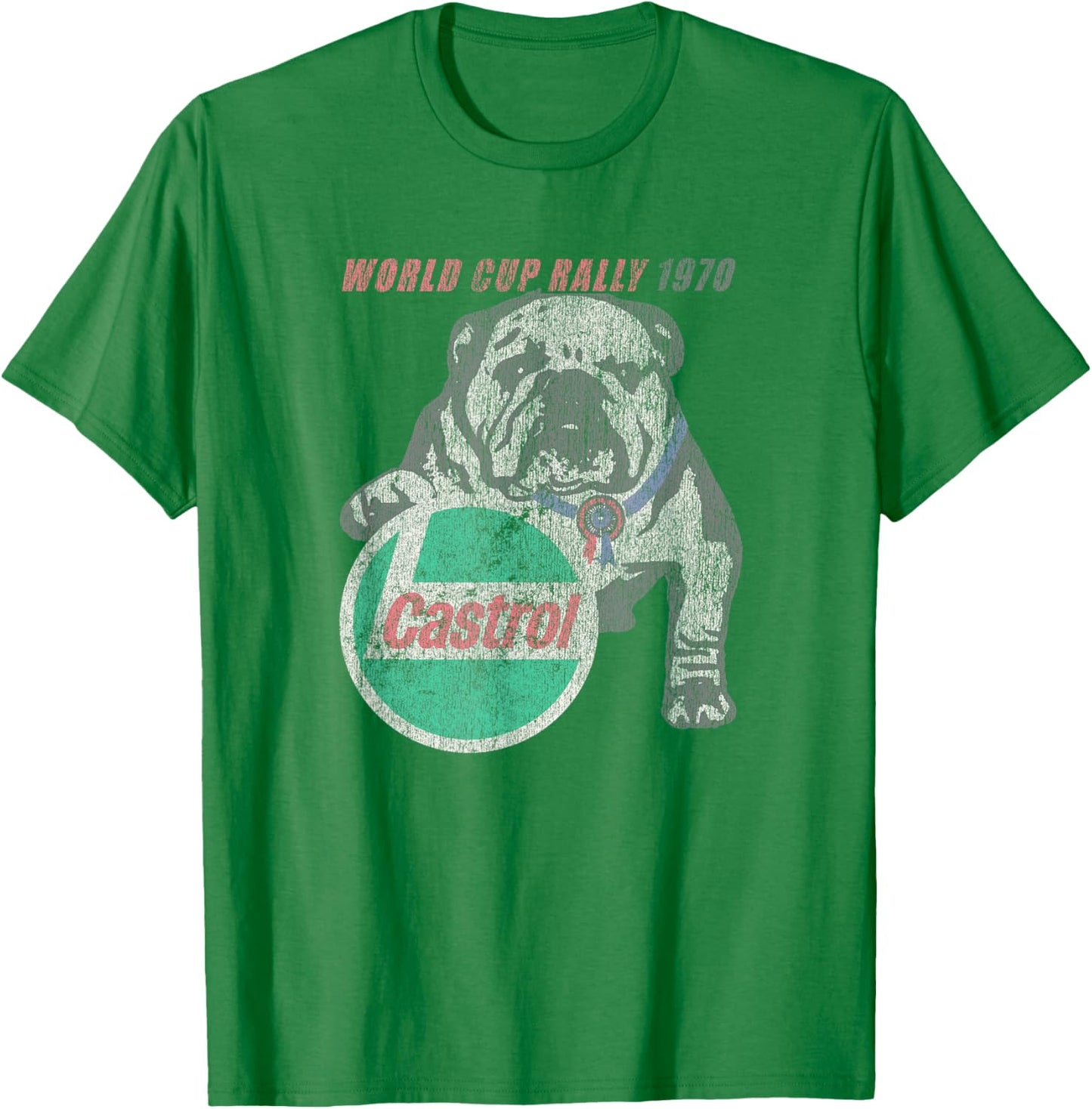 Castrol Vintage Logo - Men's Adults White Small Classic Fit Short Sleeve T-Shirt - T-Shirt | Irish Green