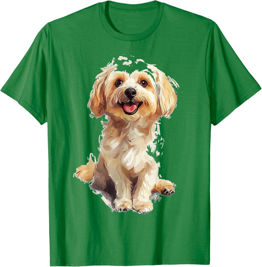 Maltipoo Dog Motif Pet Art Maltipoo T-Shirt - T-Shirt | Irish Green