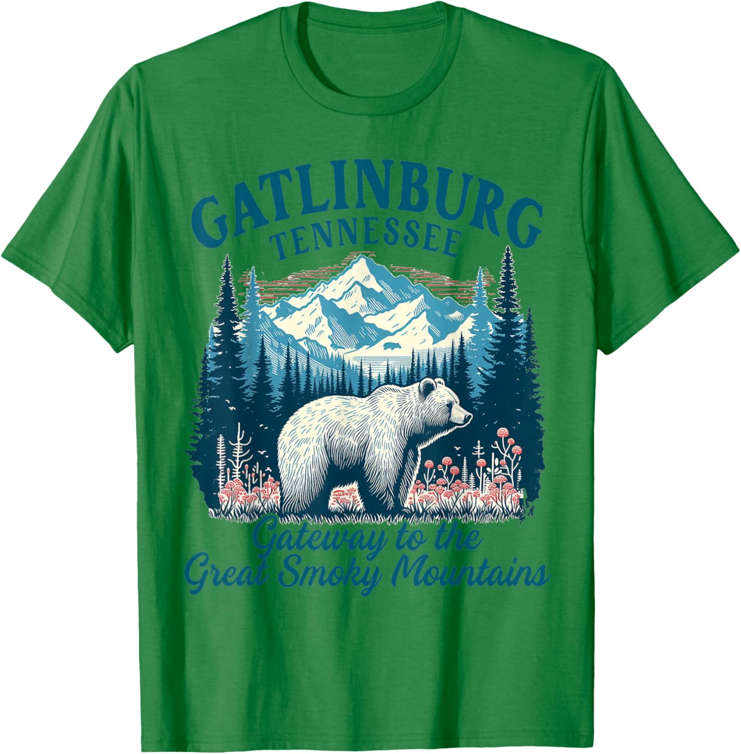 Gatlinburg Great Smoky Mountains Tennessee Exploring Travel T-Shirt - T-Shirt | Irish Green