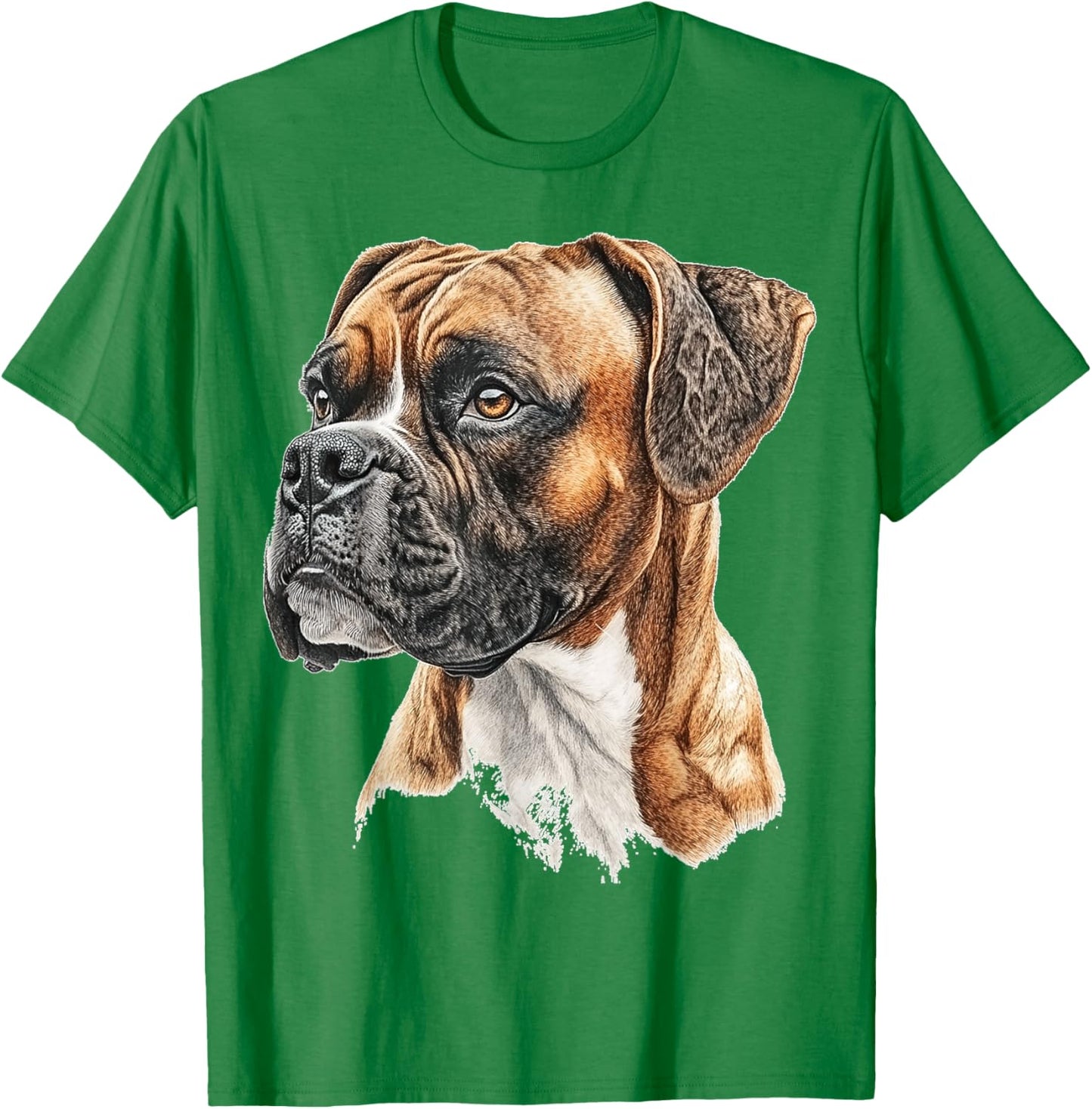 Boxer Dog Motif Pet Artwork Boxer T-Shirt - T-Shirt | Irish Green