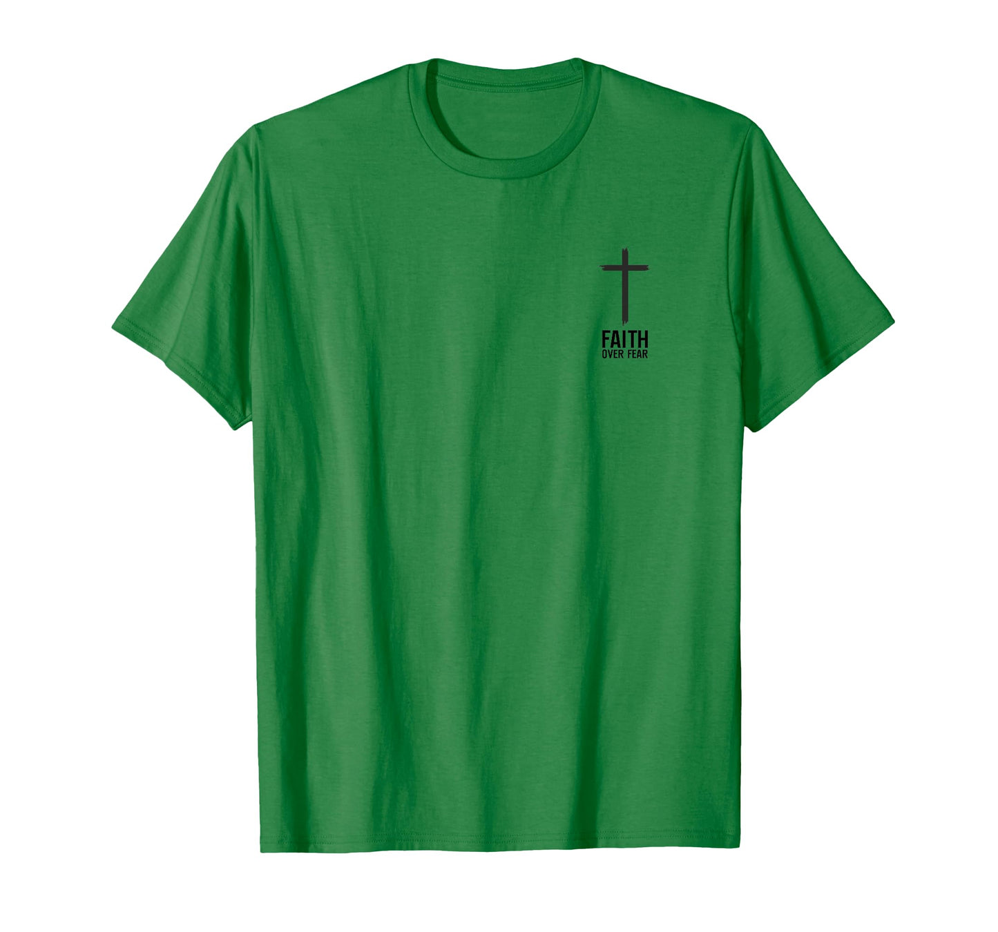 Faith Over Fear Small Cross Christian Minimalist Religious T-Shirt