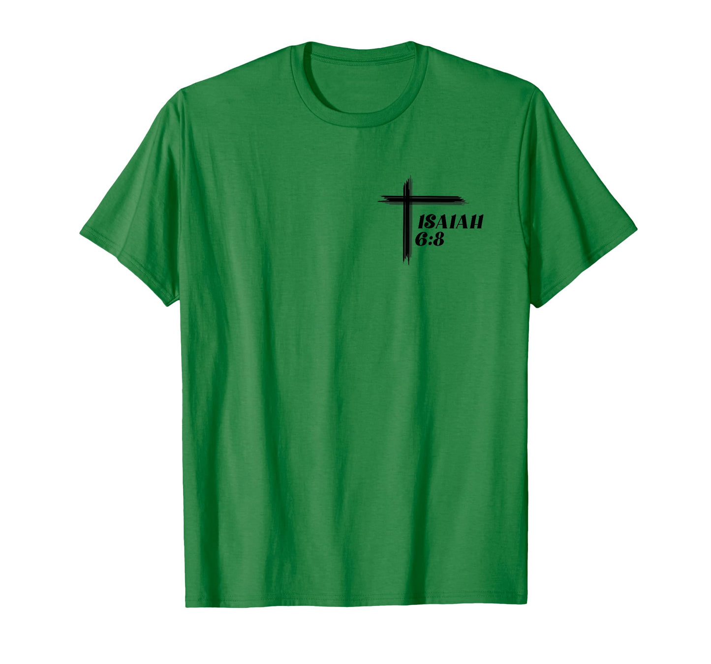 Christian Cross Print Here am I Send me on Front and Back T-Shirt