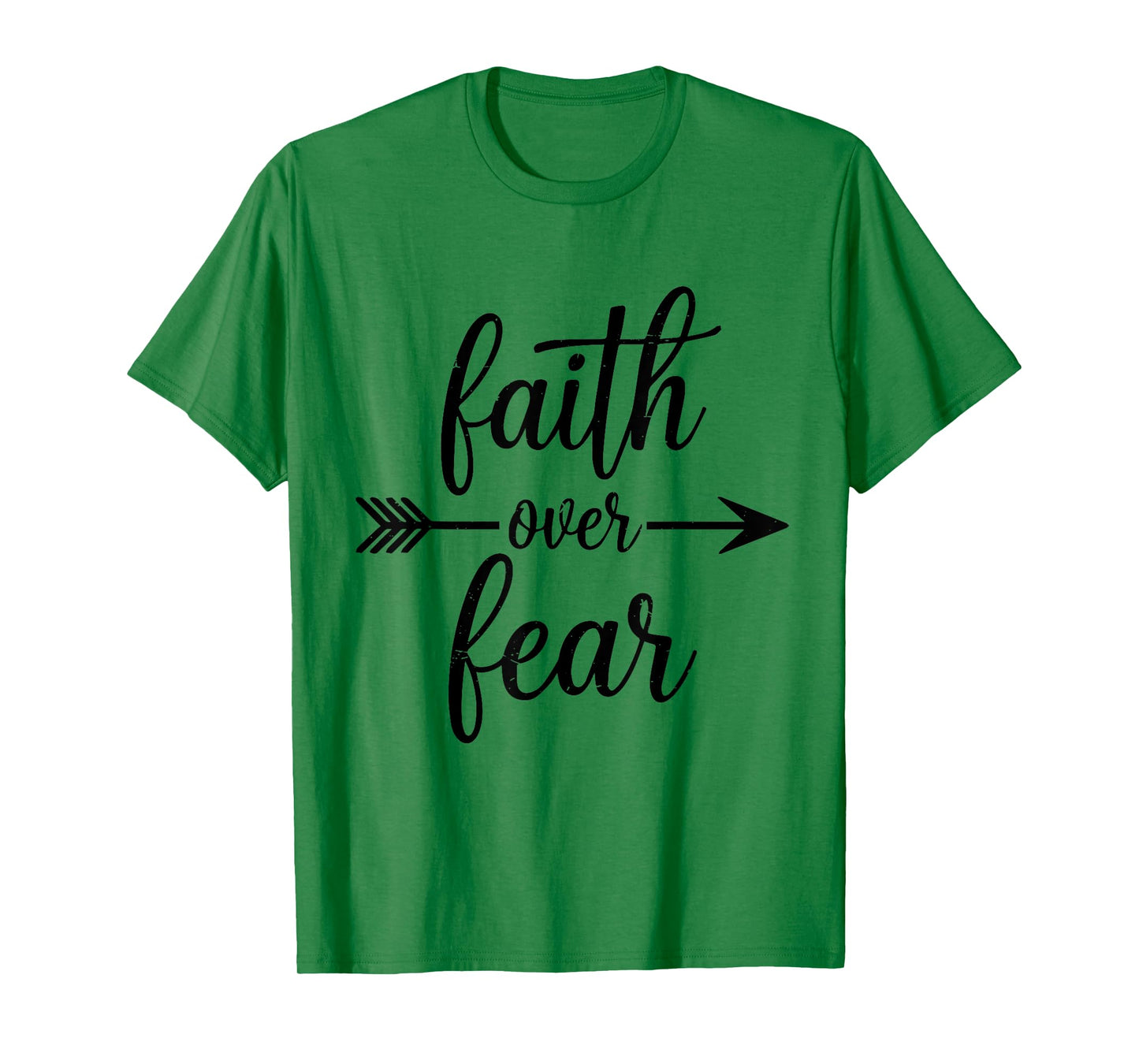 Cute Christian Faith Over Fear Women Youth Teen Girl T-Shirt