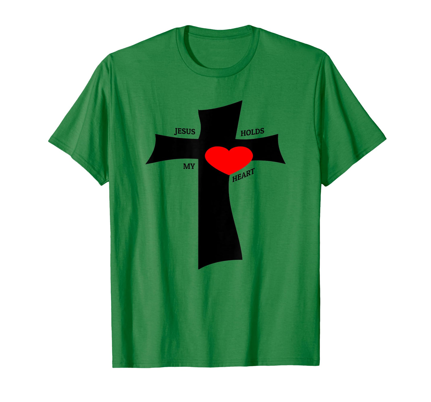 Funny Jesus Holds My Heart Cross Christian T-Shirt