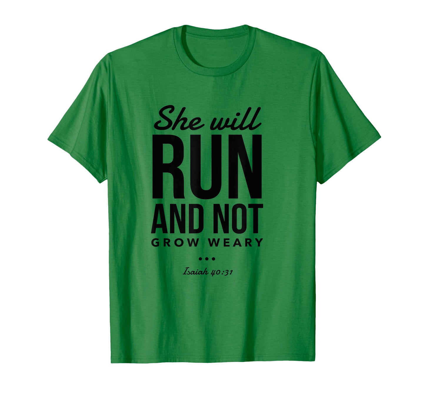 Christian Bible Verses Running Women Religious Runner Proverb T-Shirt