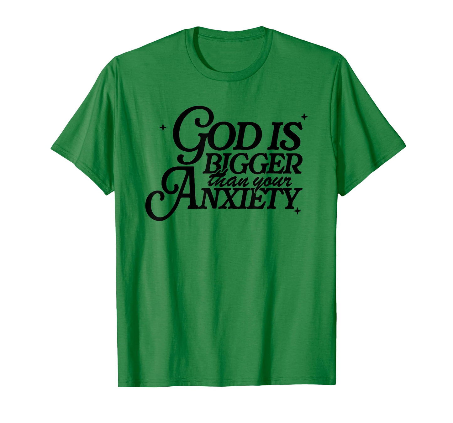 God Is Bigger Than Your Anxiety, Christian Retro T-Shirt