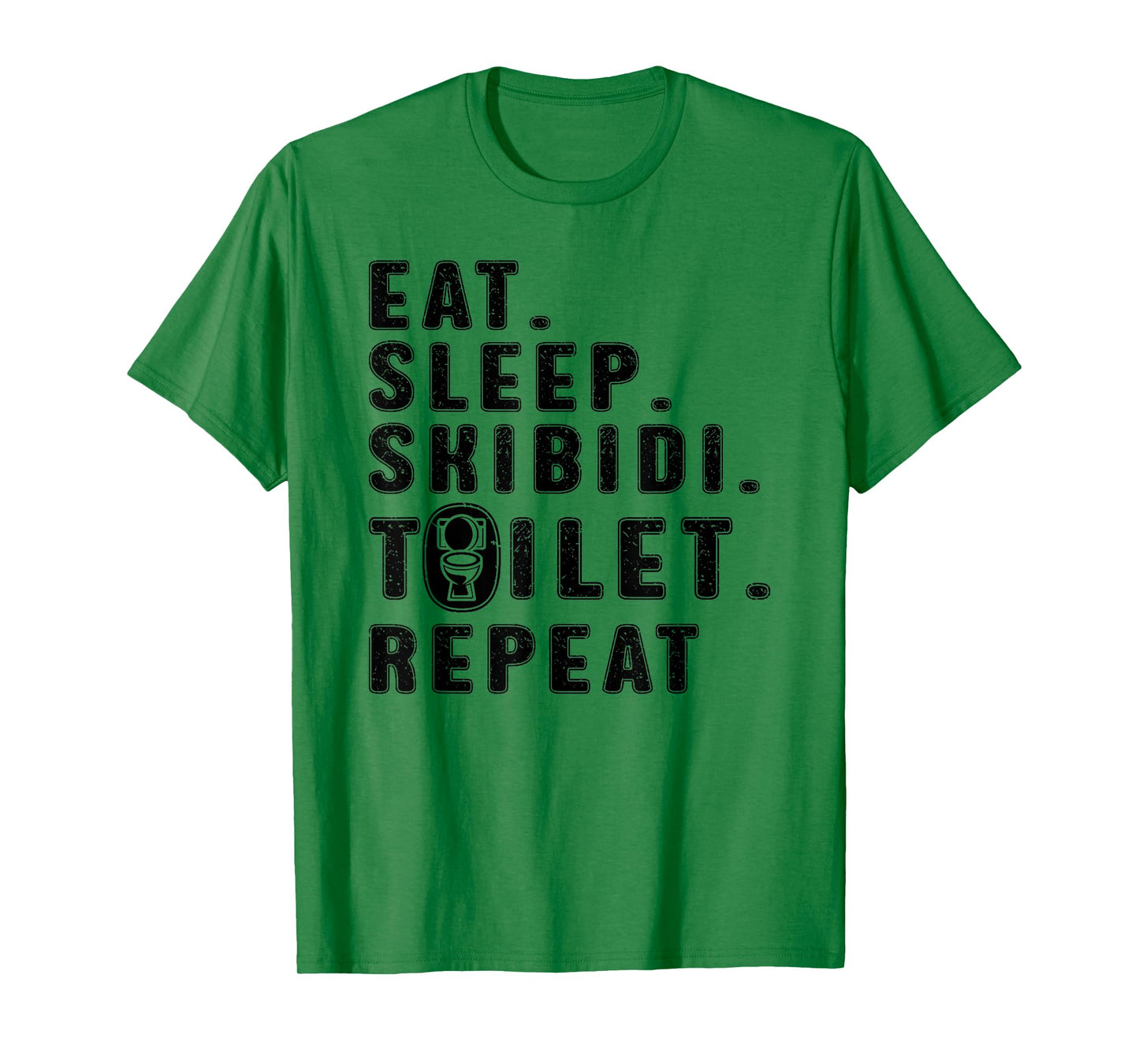 Eat Sleep Skibidi Toilet Repeat Funny Rizz Internet Meme T-Shirt