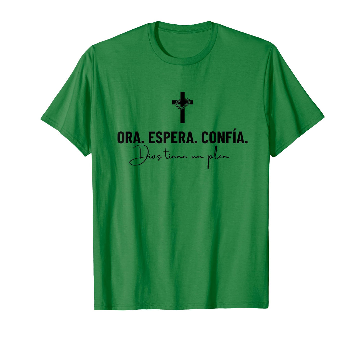Ora Espera Confía Dios Tiene Un Plan Fe Cristiana Cristianos T-Shirt