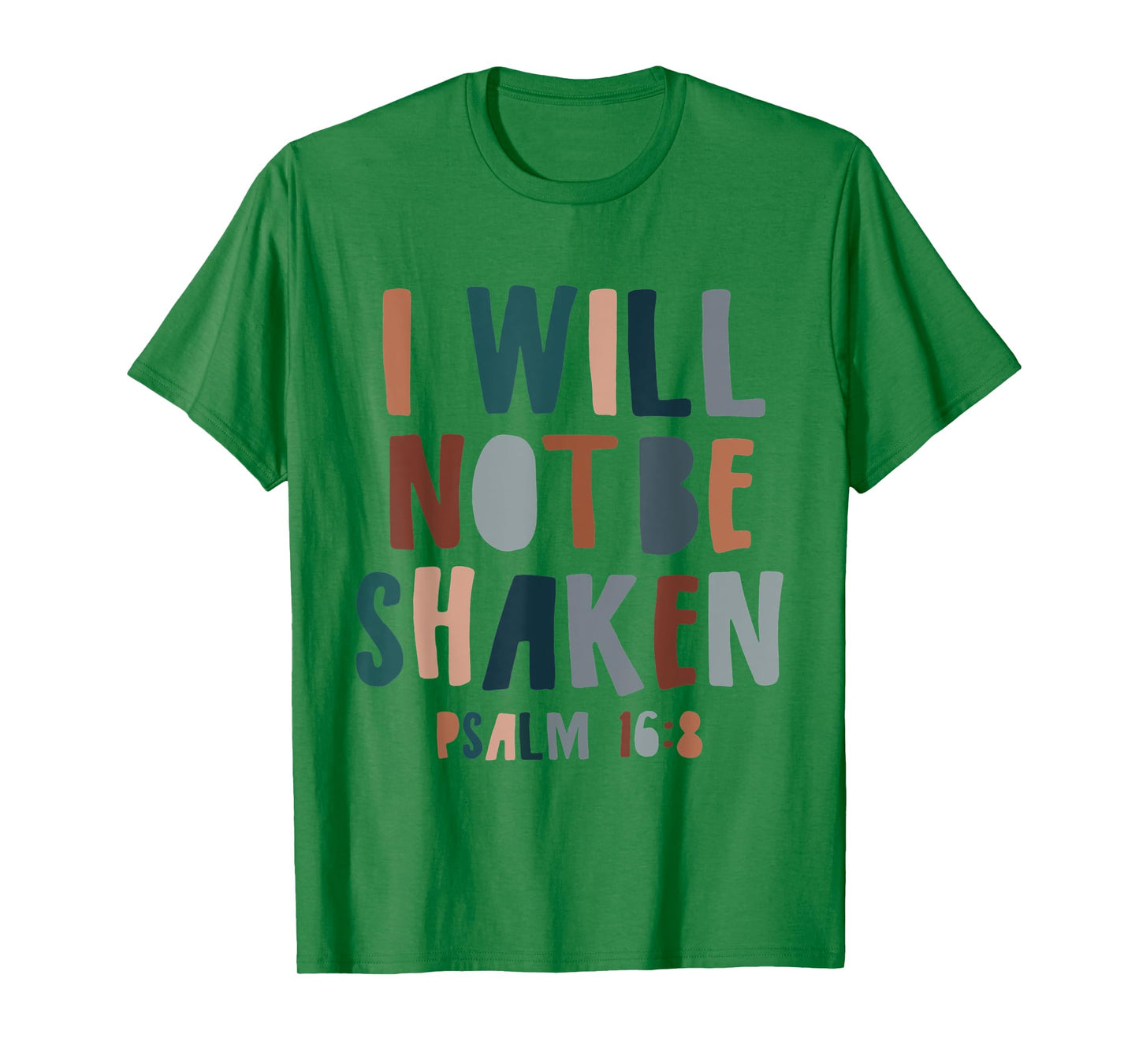 Religious I Will Not Be Shaken Boho Christian Bible Verse T-Shirt