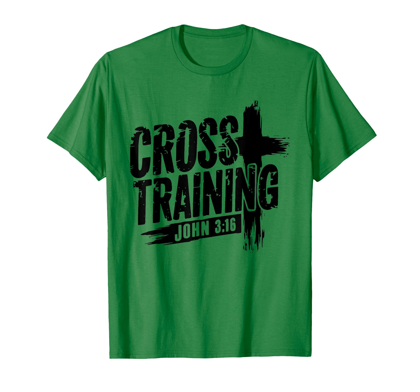 Retro Cross Training 3 16 Christian Faith Motivational Bible T-Shirt