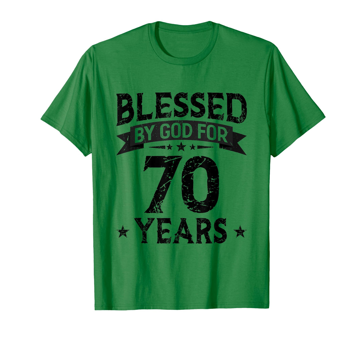 Blessed By God For 70 Years 70 Birthday Gifts Men 70th BDay T-Shirt