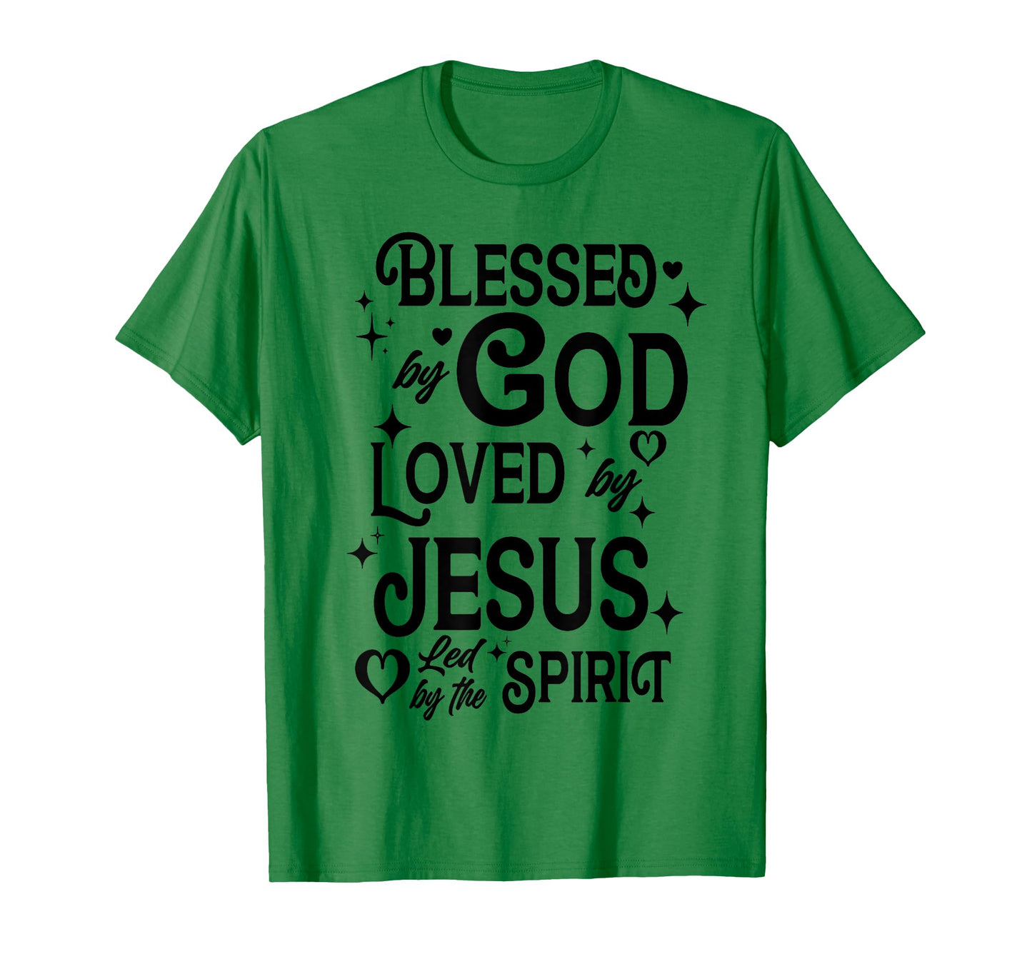 Blessed By God Loved By Jesus Sparklecore Aesthetics Cute T-Shirt