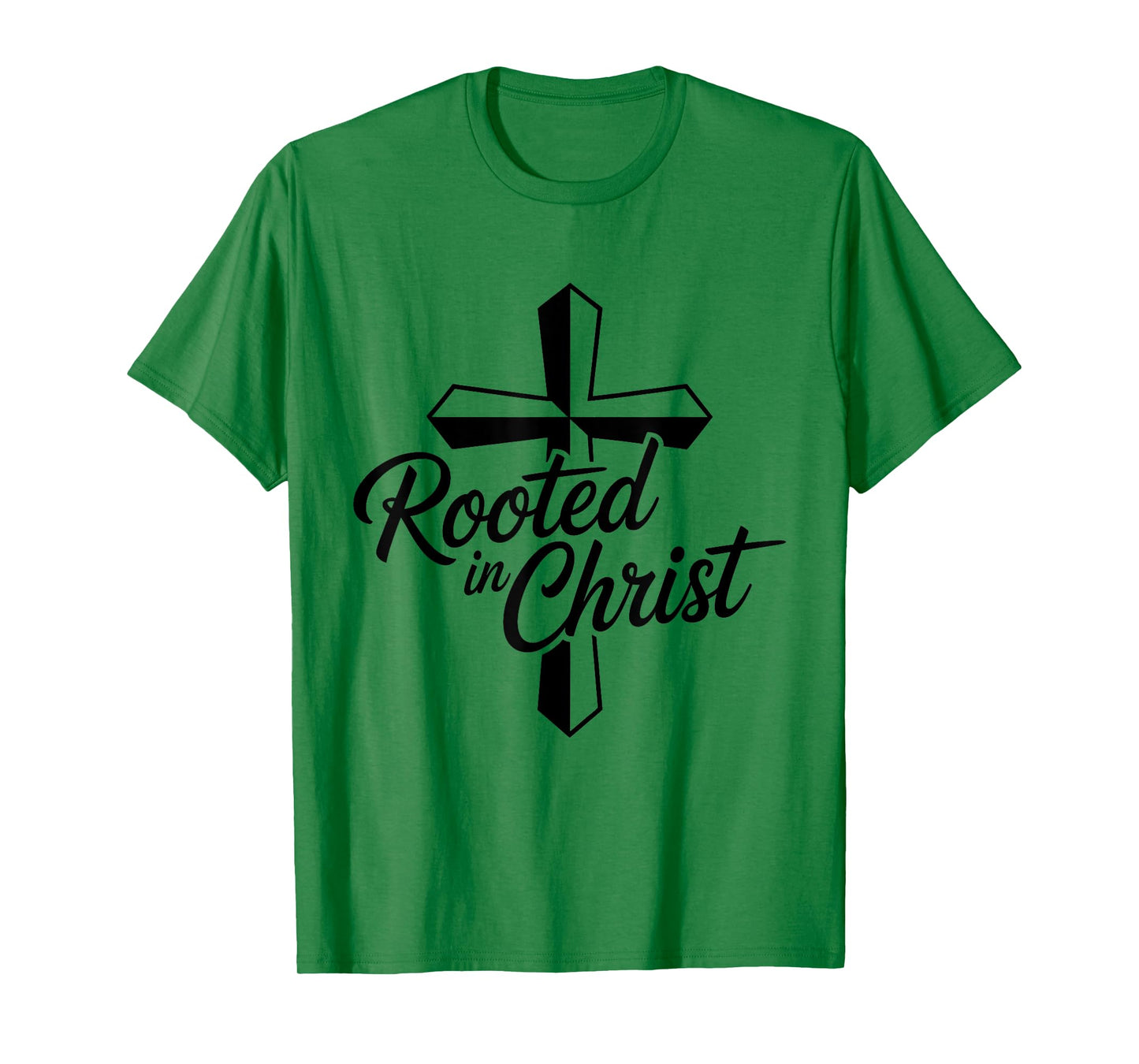 Rooted in Christ Christian Faith Jesus Cross T-Shirt