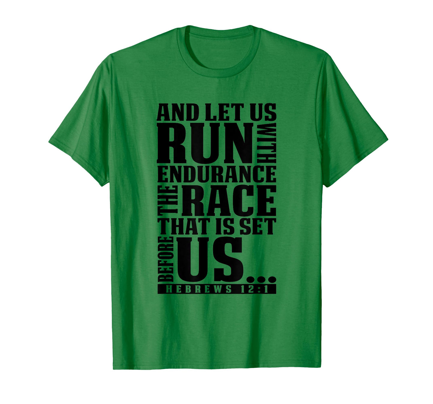 Christian Bible Verse Let Us Run With Endurance Running Gift T-Shirt