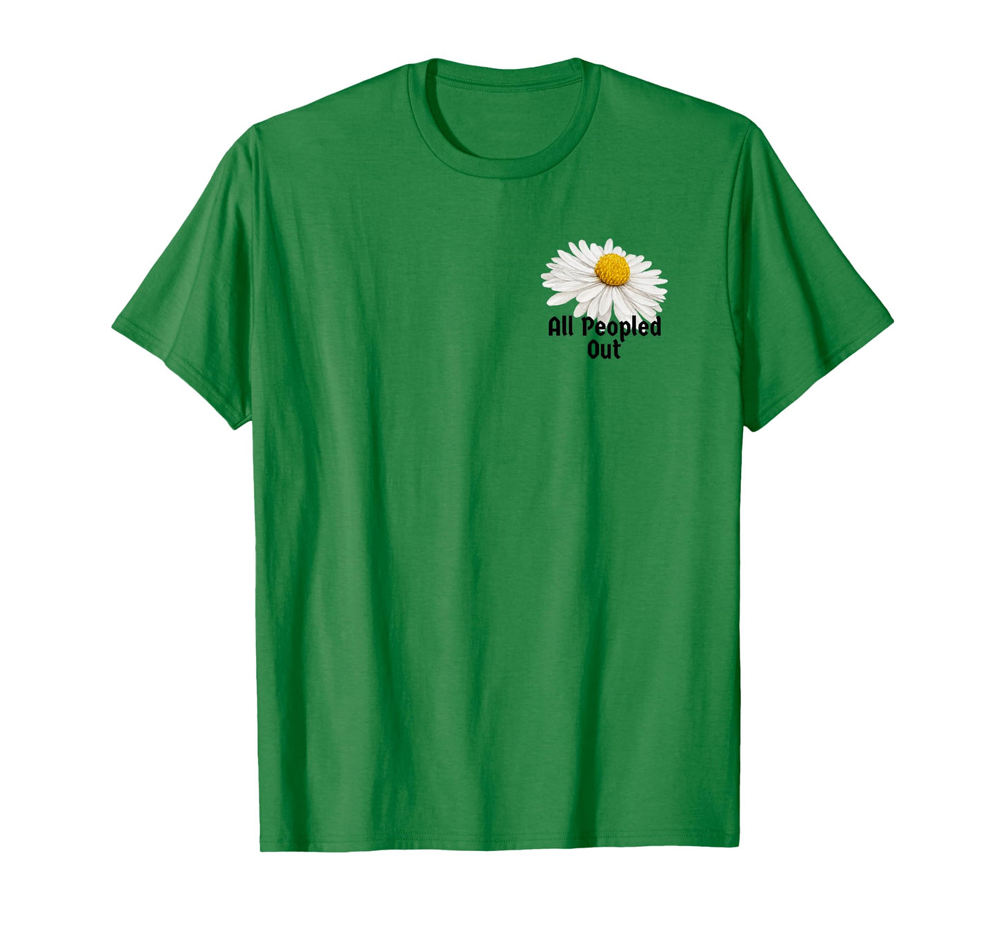 Vintage Botanical Saying All Peopled Out for Women Men T-Shirt