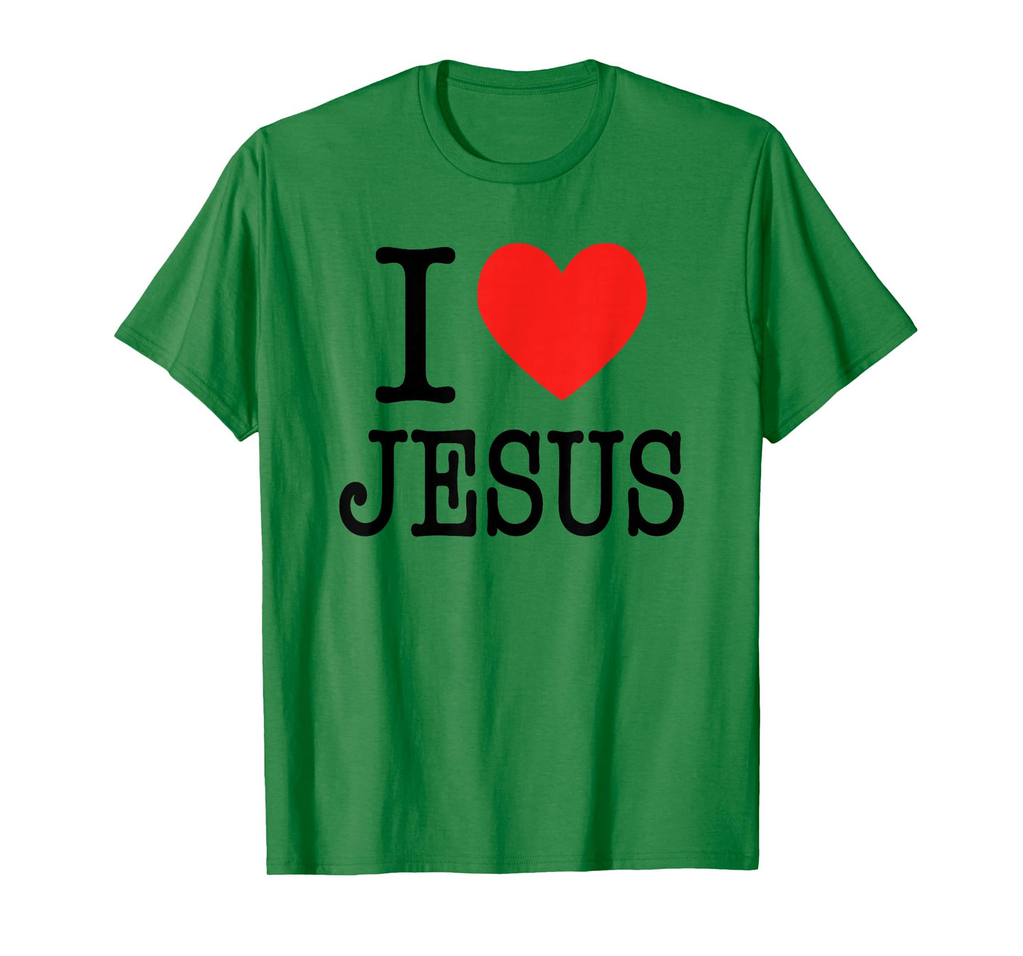 (Front Back Designs) I Love Jesus - Jesus Loves U, Christian T-Shirt