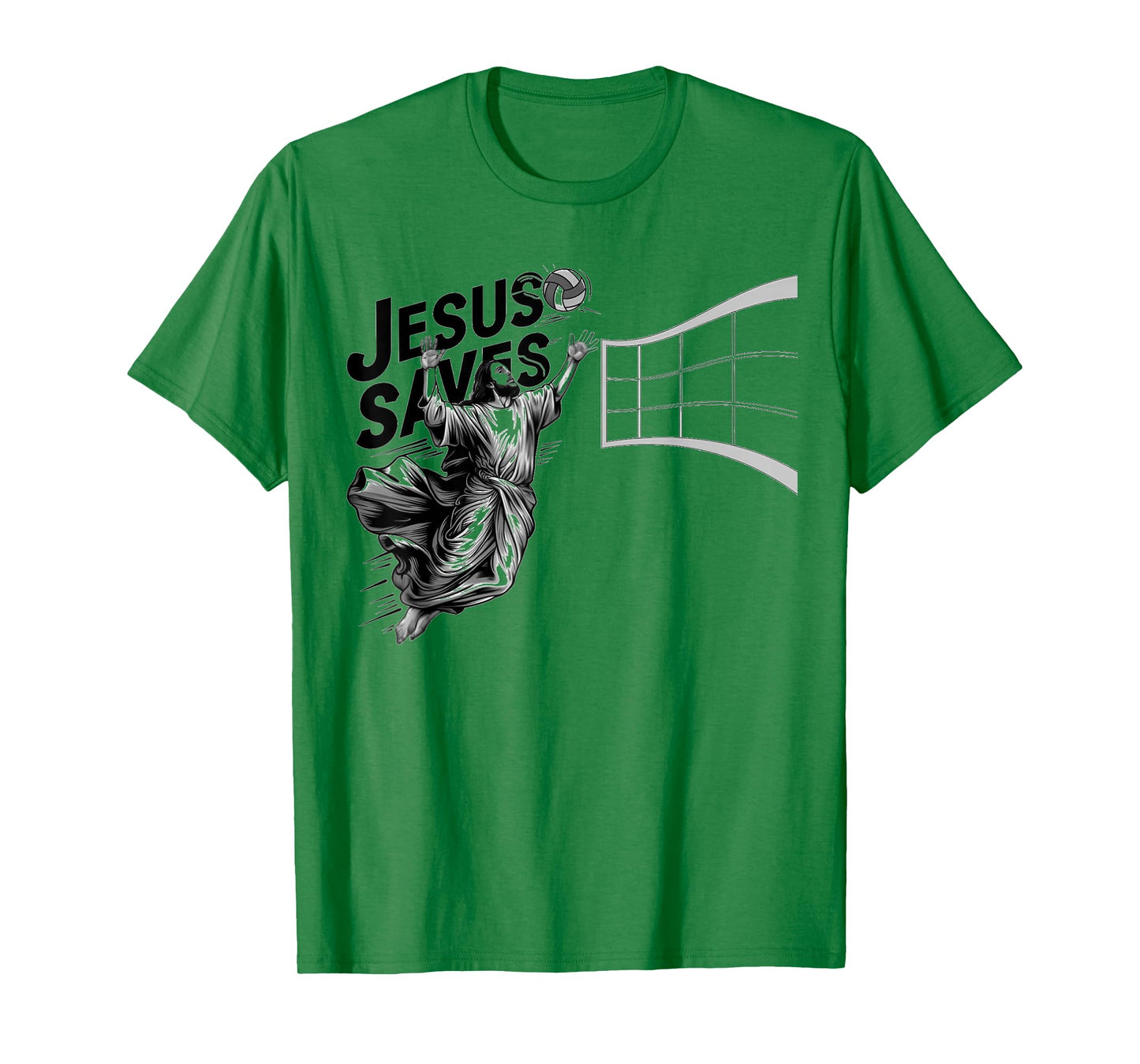 Jesus Volleyball Saves Funny Christian Faith Believer T-Shirt