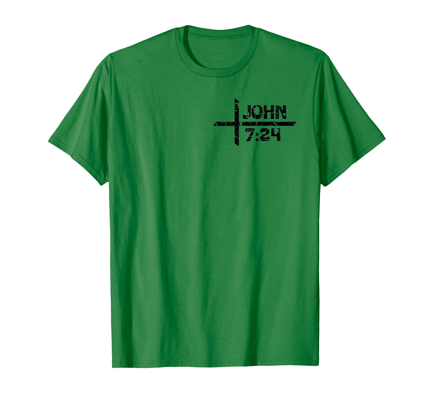 Christian and Tattooed John 7:24 Cross Bible Verse 2 Sides T-Shirt