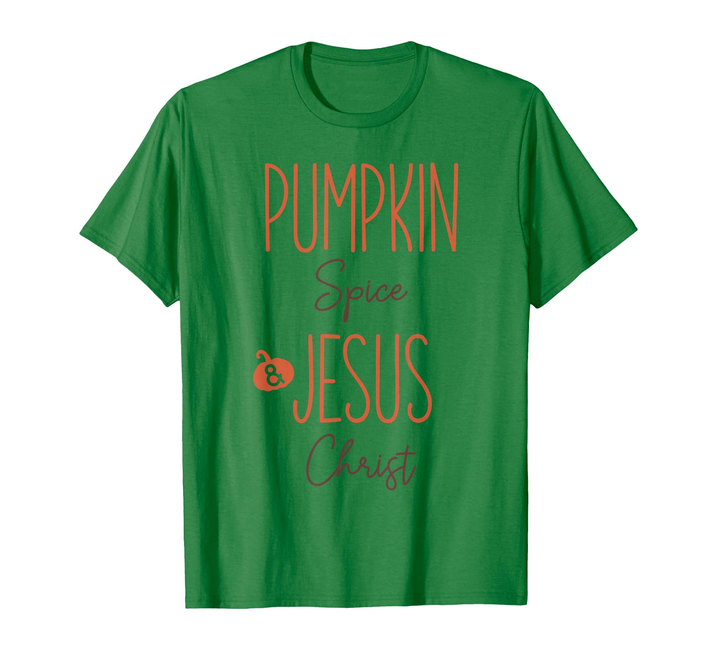Pumpkin Spice and Jesus Christ Christian Fall Faith Graphic T-Shirt