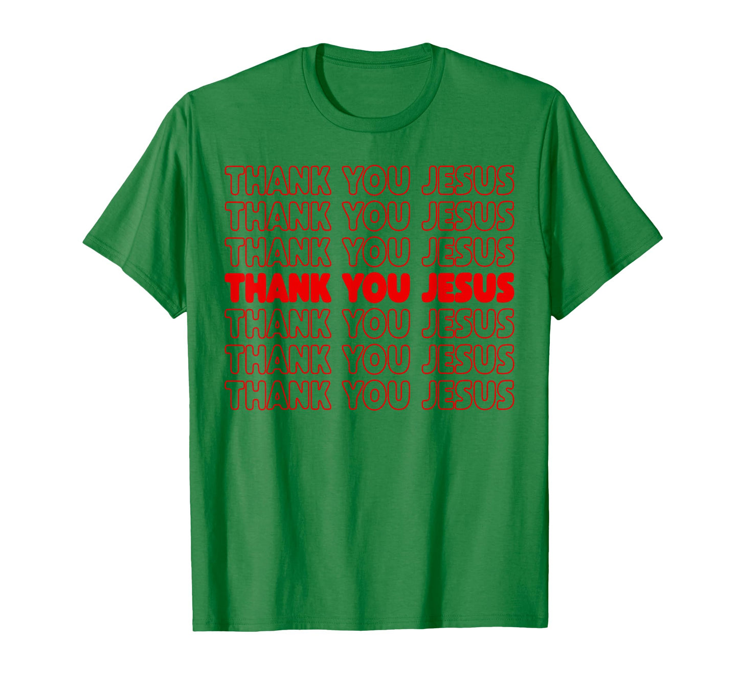 Thank You Jesus Red T-Shirt Bible Pride Tshirt Men T-Shirt
