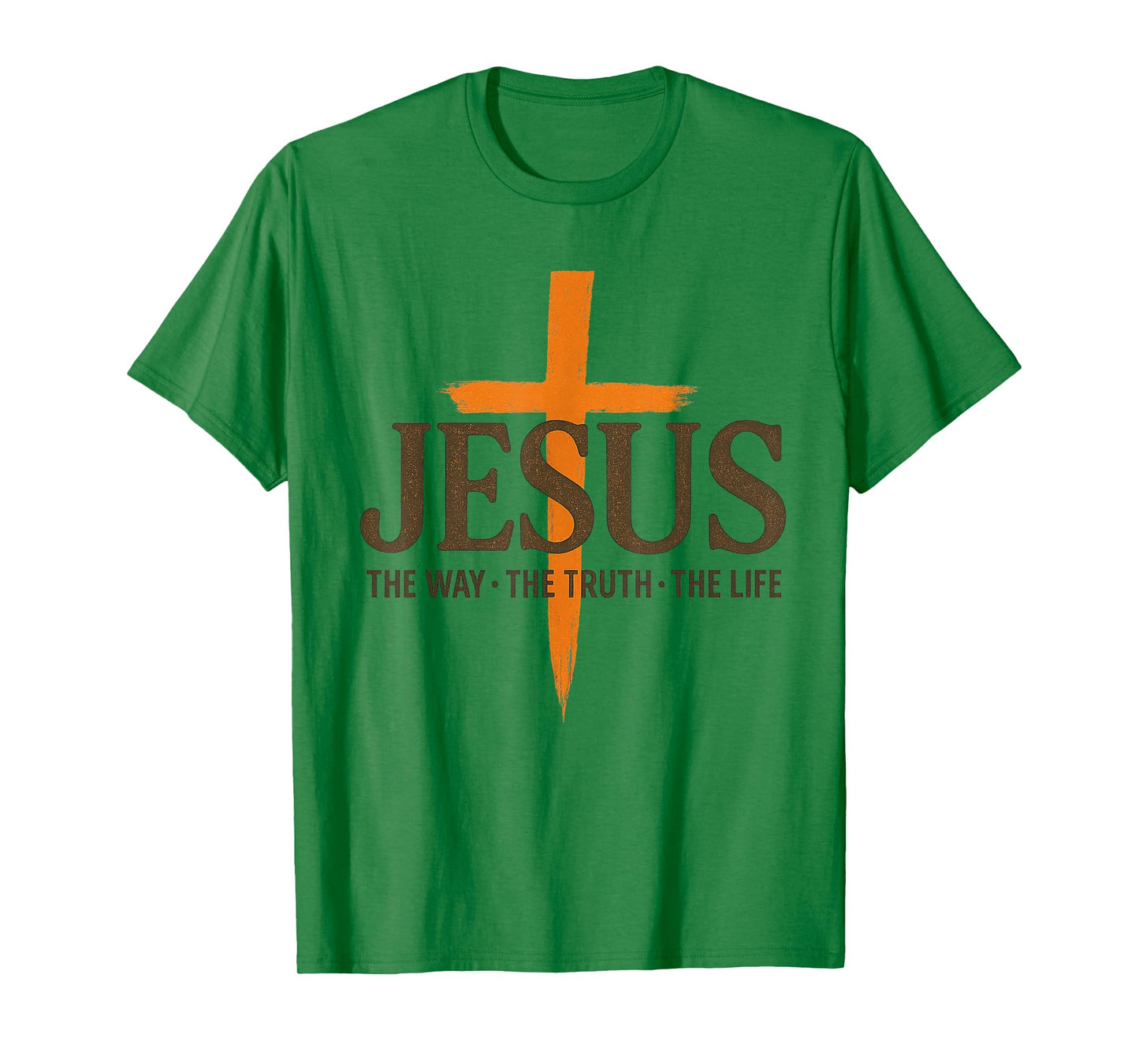 Jesus The Way Truth Life with Christian Cross T-Shirt
