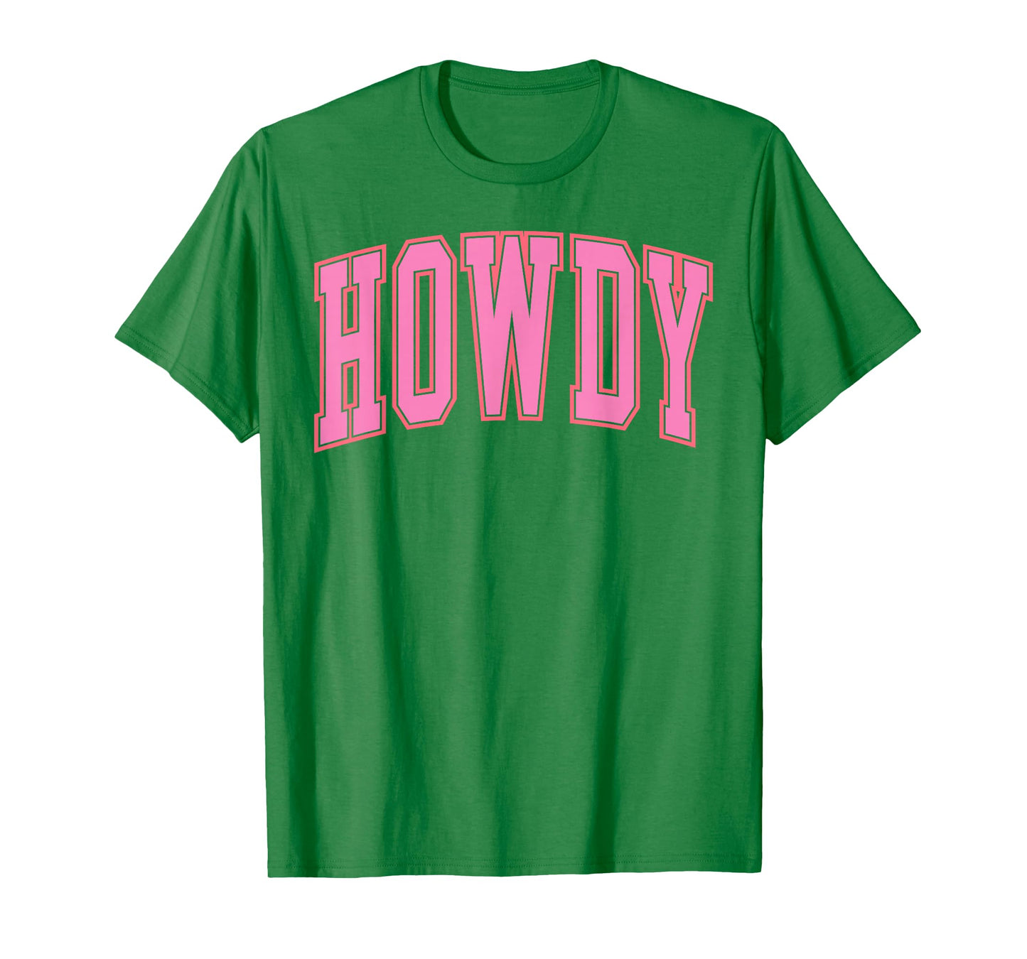Preppy Cowgirl Varsity Pink Howdy Western Women Girls T-Shirt